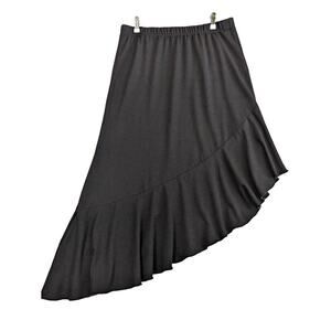 Skirt Aysmetrical Long And short Waist 31" Not Stretched.Made In USA Poly Knit